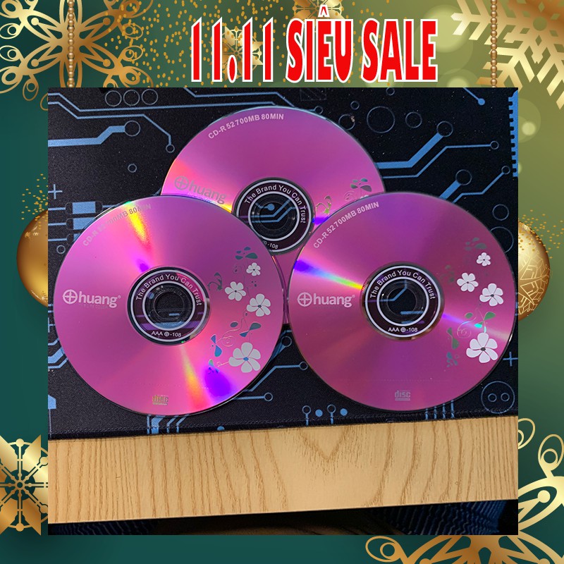 Đĩa trắng CD-R Pink Huang 700mb bán theo nhiều lựa chọn số lượng - màu hồng tím