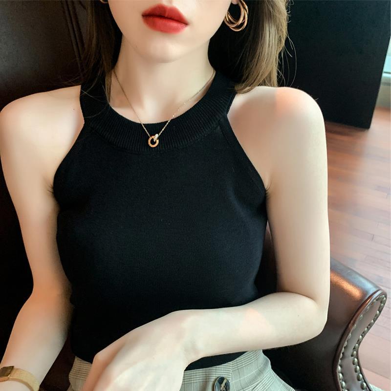 Áo hai dây dệt kim thời trang mùa hè cho nữ