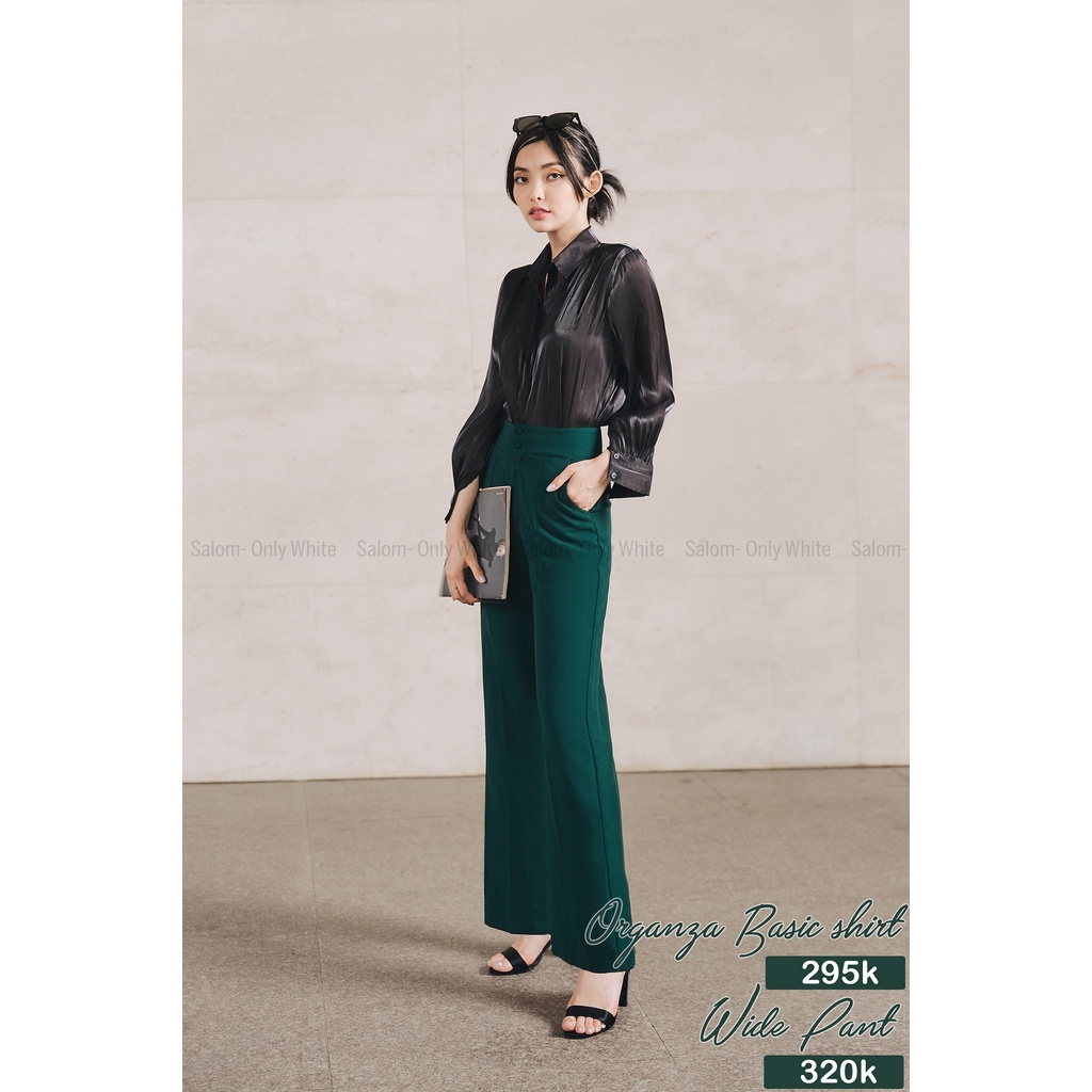 Quần Ống Suông Cạp Cao_ Wide- Leg Pants