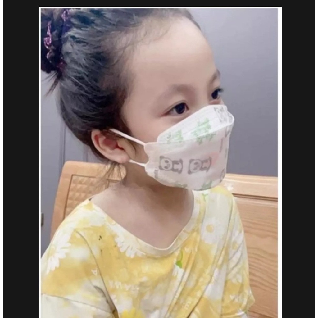Sỉ 100 cái khẩu trang KF94 In hình hoạt hình cho bé 5-10 Tuổi