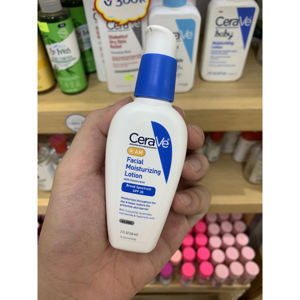 Kem dưỡng CeraVe AM Facial Moisturizing Lotion SPF 30 (60mL)