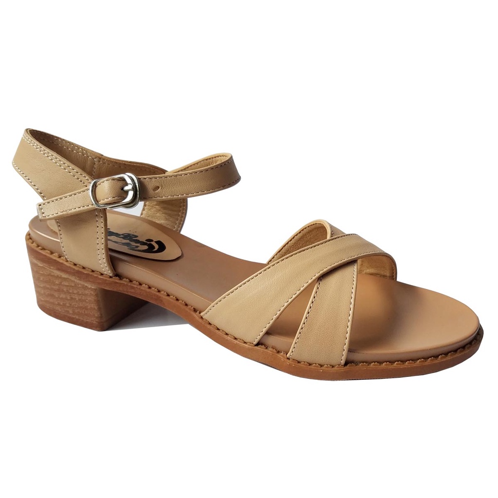 Giày Sandal Cao Gót Nữ BIGGBEN Da Bò Thật Cao 4 Phân HKD165