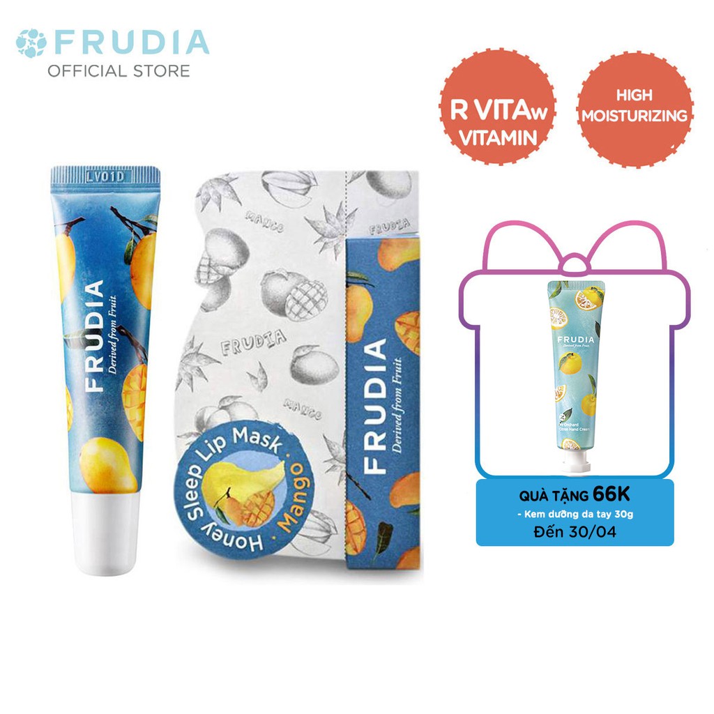 [TẶNG 66K] Mặt Nạ Dưỡng Ẩm Môi Chiết Xuất Mật Ong Xoài Frudia Mango Honey Sleep Lip Mask 10g