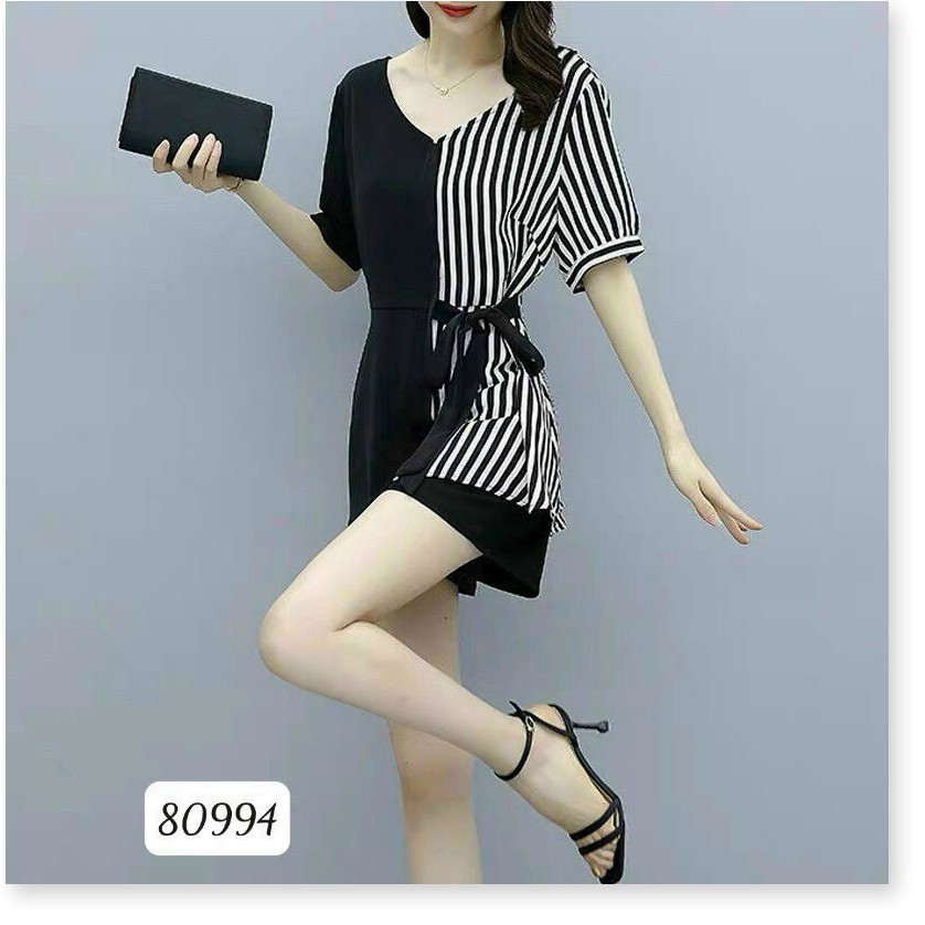 SÉT BỘ THỜI TRANG ÁO PHỐI HAI MÀU ĐẸP XUẤT SẮC