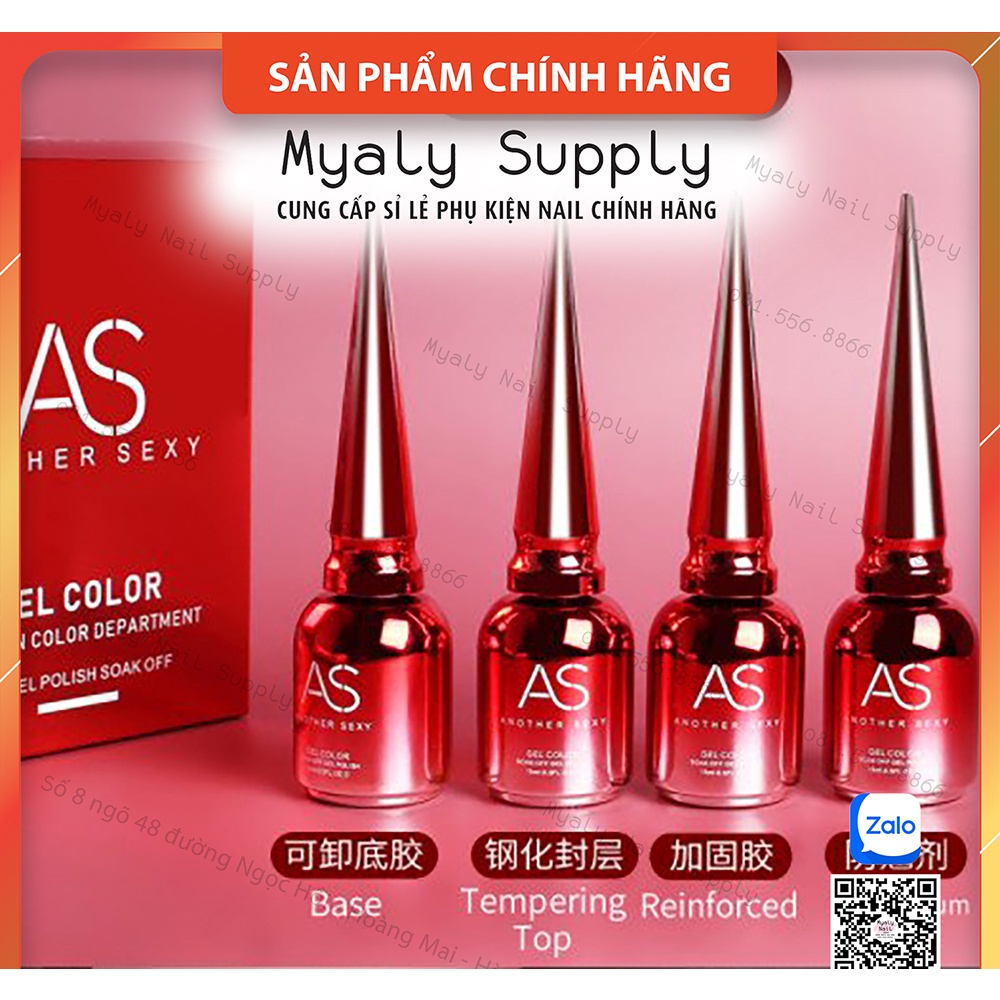 Sơn Top AS Bóng Lì Chai Đỏ Nắp Nhọn 15ml