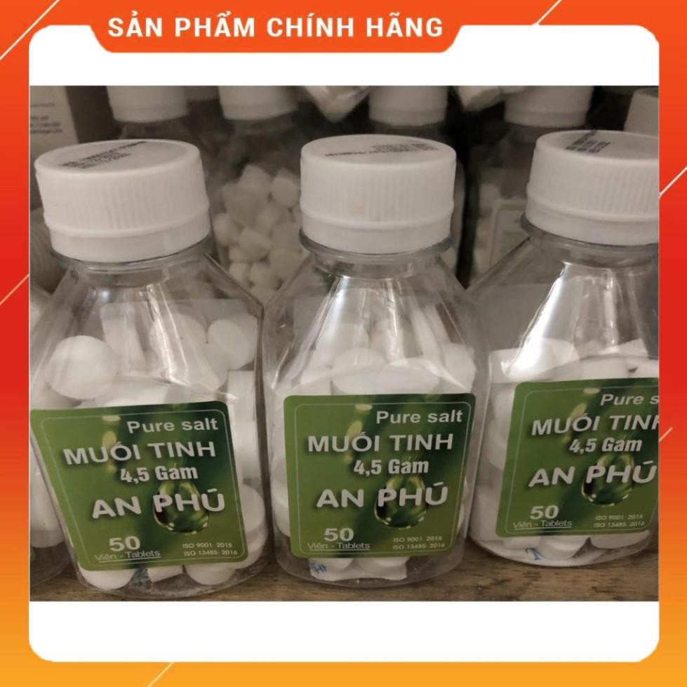 (Sẵn số lượng) Muối tinh 4,5 Gam An Phú - Sát khuẩn, làm sạch mũi, họng, mắt, mũi . Muối viên an phú