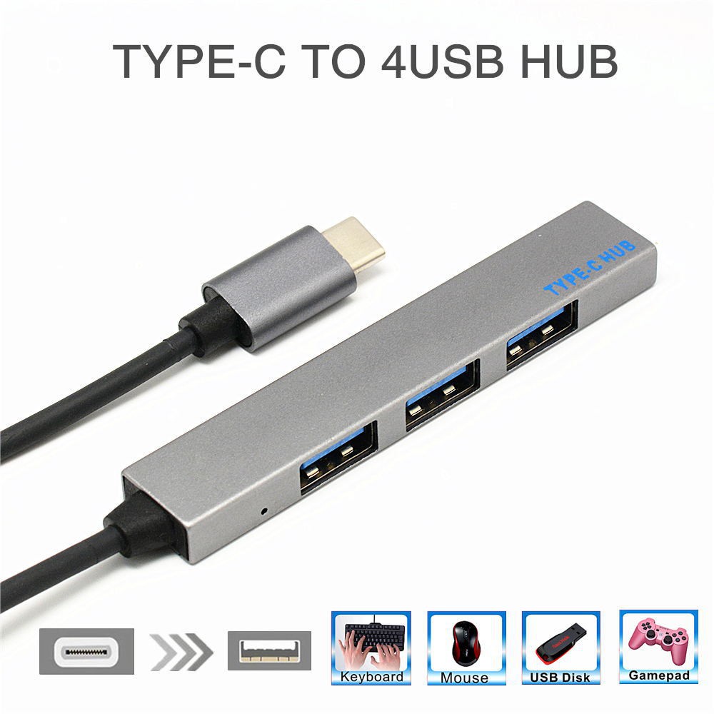 HUB USB Type c to 4 Port USB 3.0 - Cáp chuyển Type C ra 4 cổng USB .