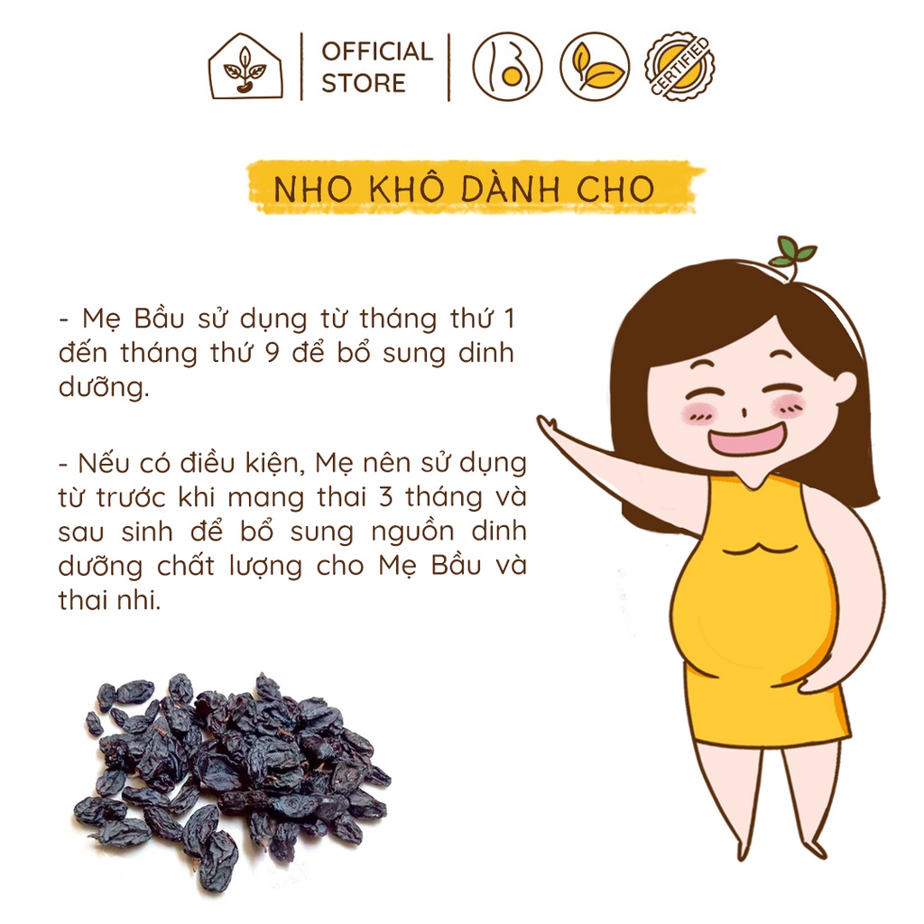 Nho khô Trung Đông túi 250gr | Nhà Đậu | 200