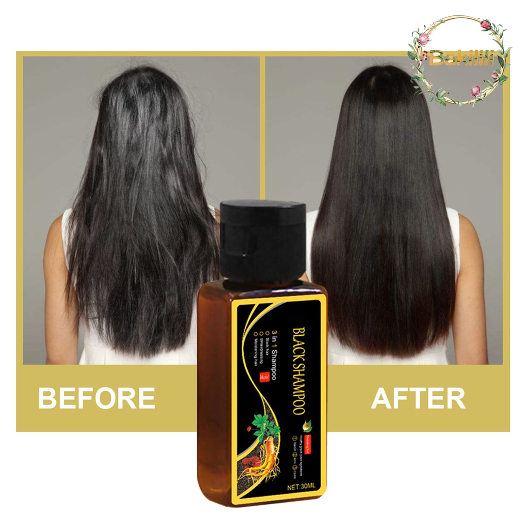 【BK】30ml Hair Shampoo Quick Drying Smoothing Hair Gentle Extract Polygonum Natural Black Hair Care Solid Shampoo for Washing