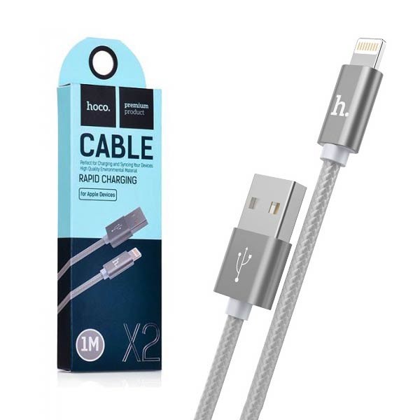 CÁP SẠC IPHONE HOCO X2 - MÀU XÁM