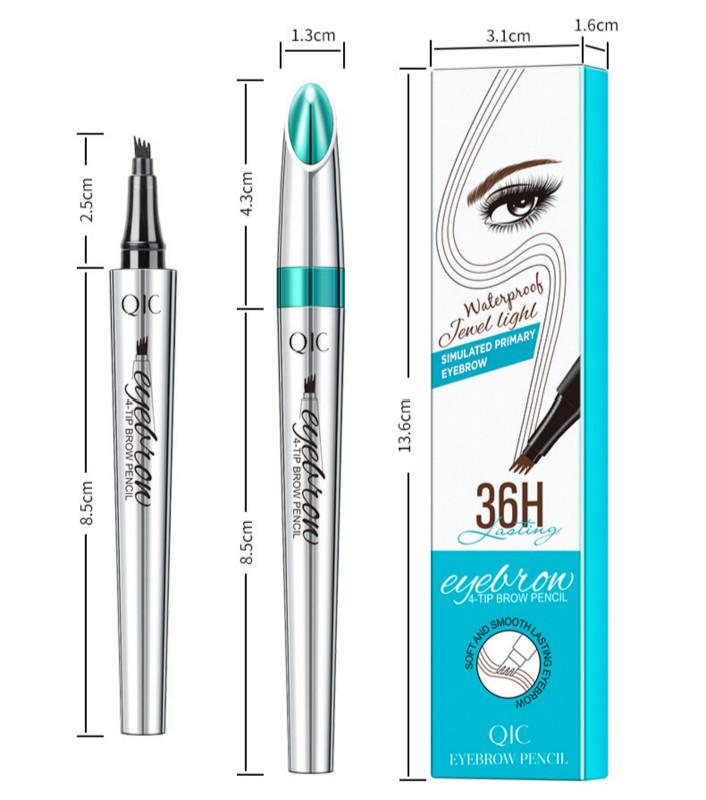 QIC Four claws Forked liquid eyebrow pencil Available in three colors 1g