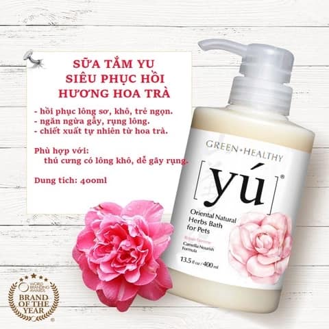Sữa tắm nước hoa Yu cho chó mèo đủ mùi 400ml/ 2000L