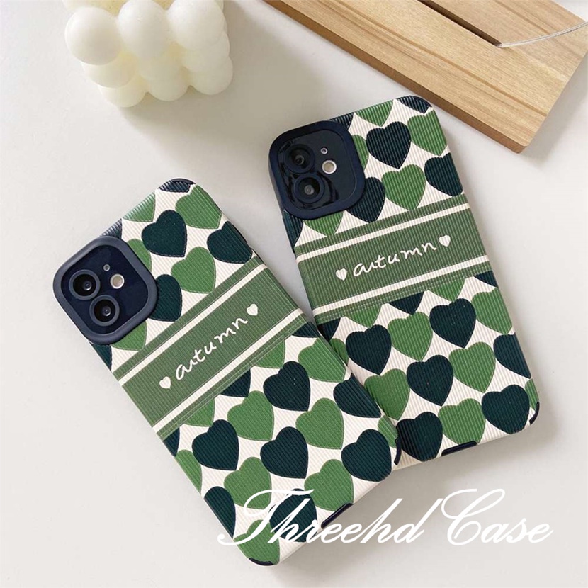 Ốp Điện Thoại Mềm Chống Rơi Họa Tiết Trái Tim Cho iPhone 13 12 11 Pro Max iPhone 7 8 Plus SE 2020 X XR Xs Max