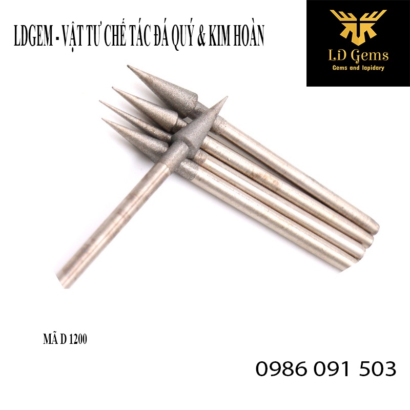 Mũi mài mịn  Cốt 2.35mm  chuyên dụng mài, chạm, khắc tượng ngọc, đá quý, đá thô, đá cảnh0