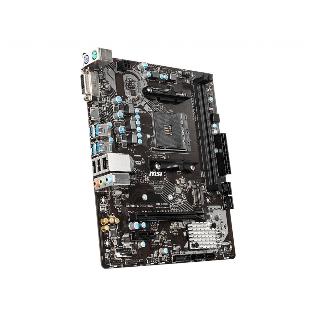 Bo mạch chủ Mainboard MSI B450MA PRO MAX AMD B450, Socket AM4, mATX, 2 khe RAM DDR4