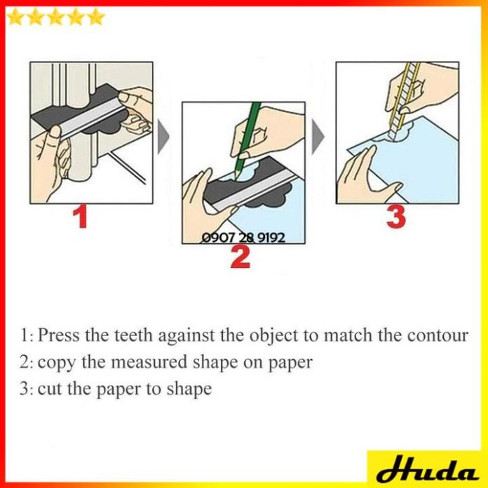 THƯỚC SAO CHÉP HÌNH DẠNG ĐA NĂNG ❤️CÓ KHÓA❤️ THƯỚC ĐO CẮT GẠCH LÁT NỀN DỤNG CỤ THI CÔNG GIẤY DÁN TƯỜNG THẢM LÓT SÀN