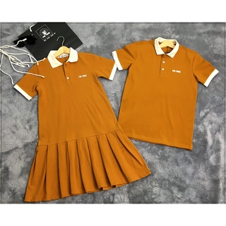 Set Đồ Đôi polo Fig Tree màu Cam Đất Cực HOT