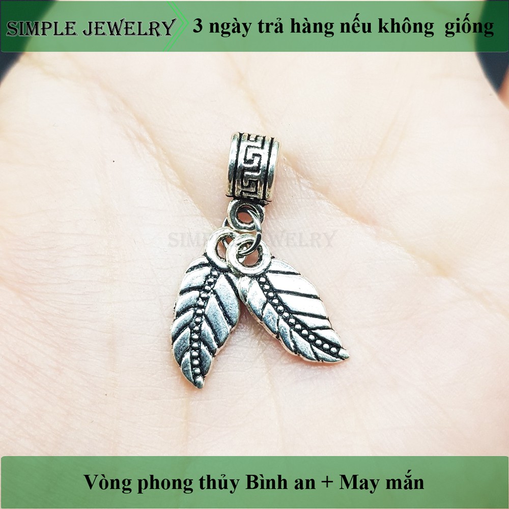 charm bạc túi tiền, đồng tiền theo bộ phối vòng đeo tay, đeo cổ mạ bạc không han gỉ - Simple Jewelry