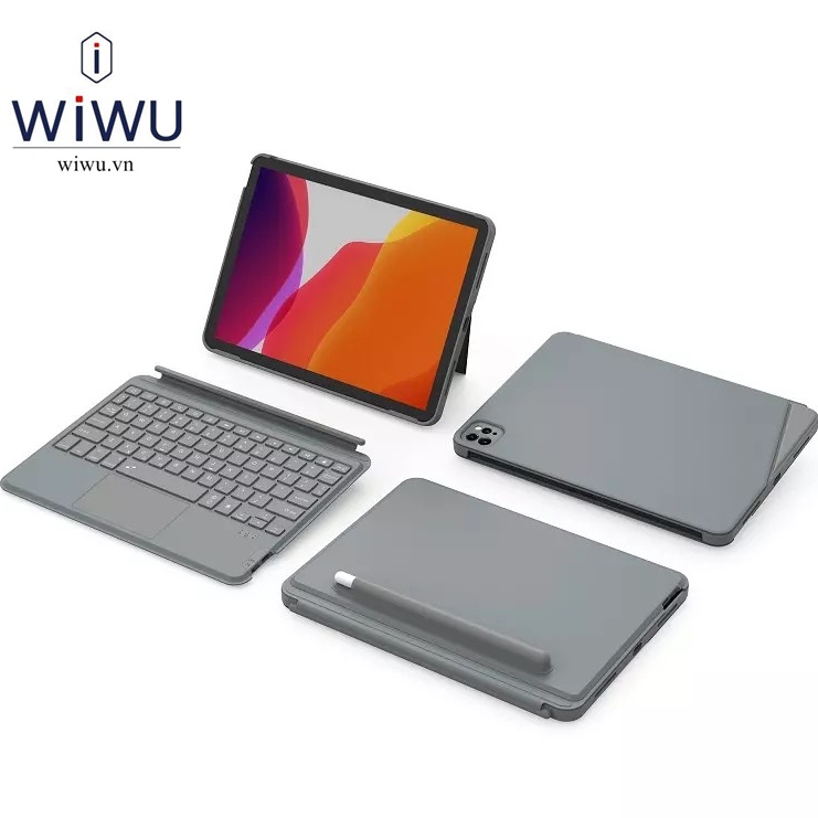 Bao da bàn phím WIWU Combo Touch Keyboard cho IPad Gen 10 2022 Pro 11 inch / M1 / M2 , Air 4 / 5 , Gen 9 10.2 inch