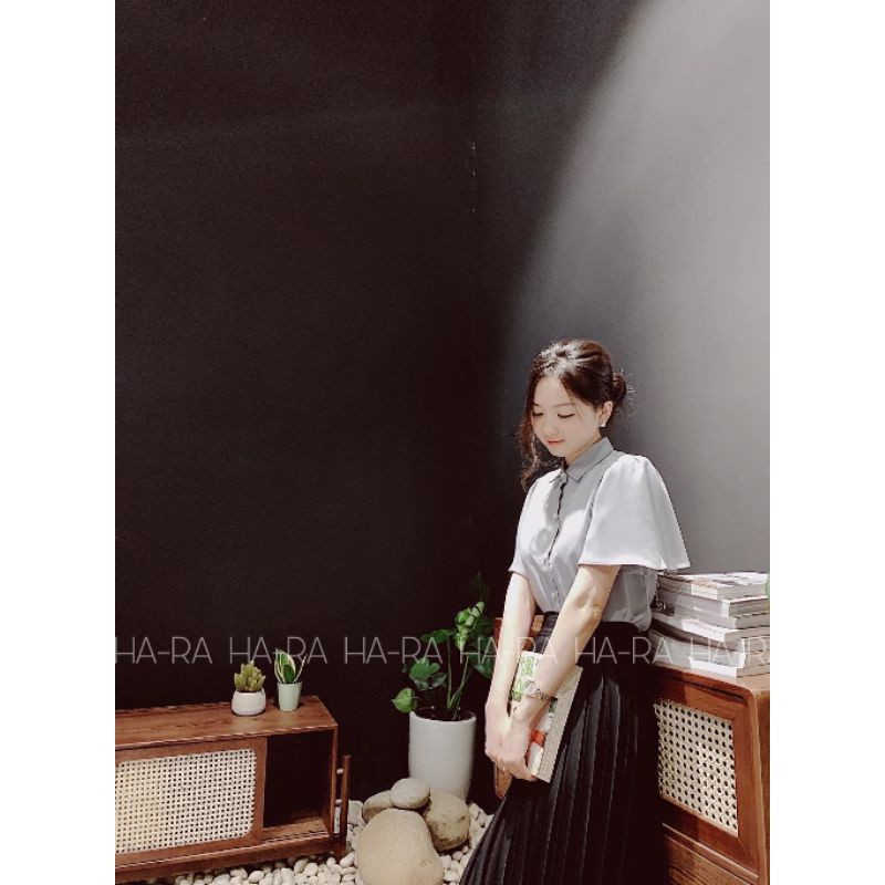 Sơ mi công sở tay bồng cánh tiên vnxk