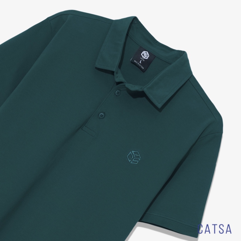 Áo thun Polo nam in logo CATSA thun Cotton cao cấp, thoải mái, thấm hút mồ hôi tốt ATP299