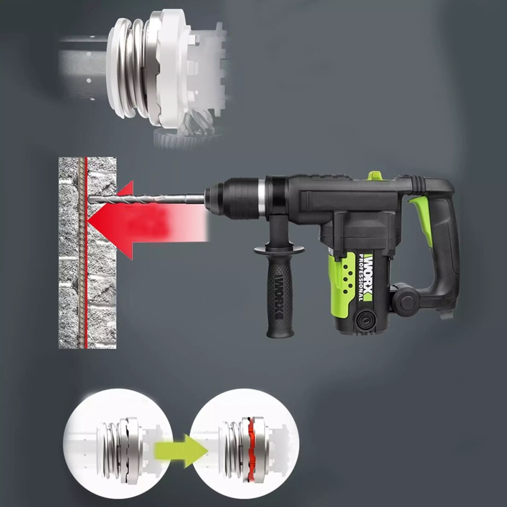 1010W Máy khoan đục 26mm Worx WU326P K08K-015222