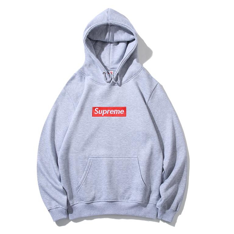 Áo Hoodie Vải Cotton Thêu Chữ Supreme Thời Trang Cho Nam Nữ