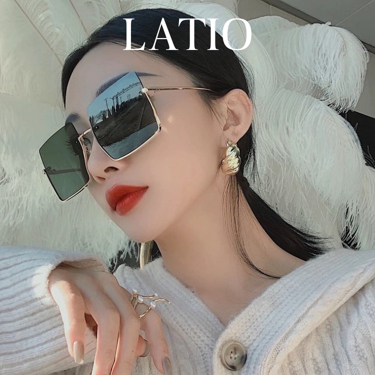 Kính mát nữ thời trang LATIO cao cấp mẫu thiết kế gọng vuông không viền sang chảnh