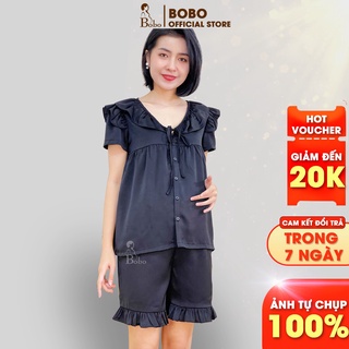 Bộ Bầu Và Sau Sinh Mặc Nhà, Đồ Ngủ Bầu Đẹp Giá rẻ Chất Mát Thấm Hút Mồ Hôi - BB02