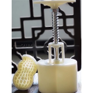 Khuôn trung thu lò xo 50g củ lạc ,1 mặt 1 nhấn