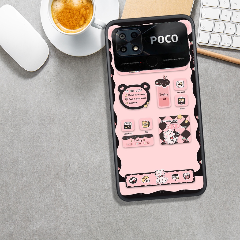 ỐNG LƯNG XIAOMI POCO C40, IN HÌNH. GẤU SIÊU ĐÁNG YÊU.