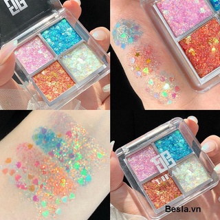 🌈1 bảng phấn mắt nhiều màu nhũ lì sắc tố cao