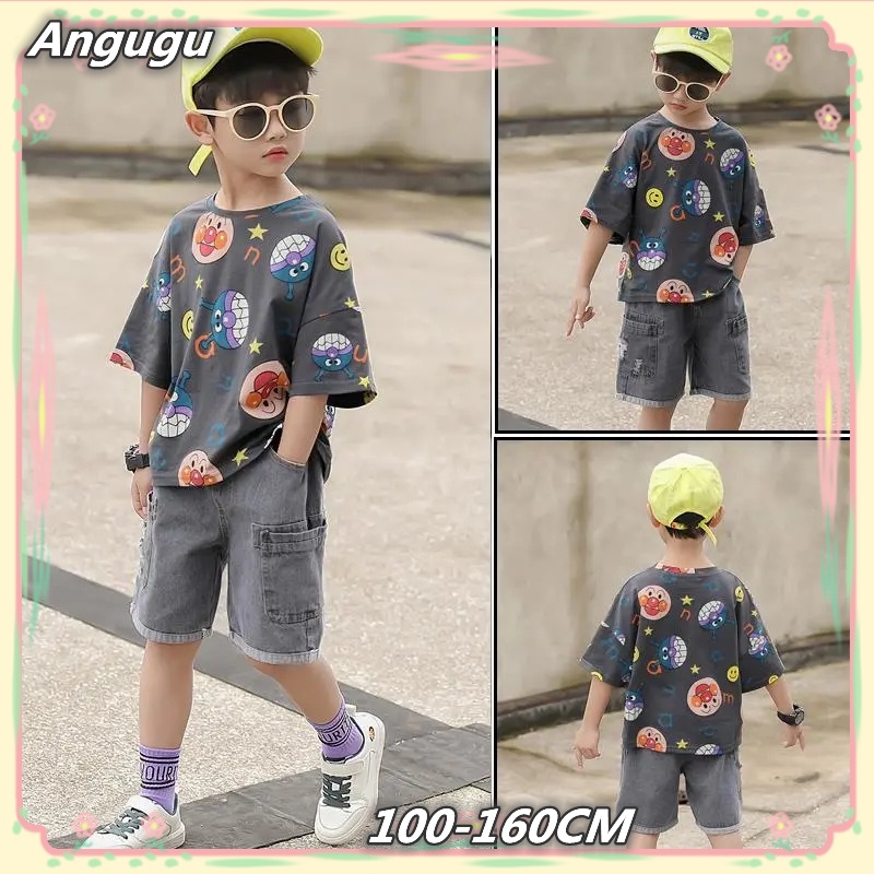 Bộ 2 Món Áo Thun + Quần Short Thời Trang Cho Bé Từ 3 Đến 4-5 - 6-7 - 8-9 - 10-11 - 12 Tuổi