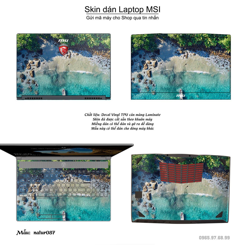 Skin dán Laptop MSI in hình thiên nhiên nhiều mẫu 4 (inbox mã máy cho Shop)