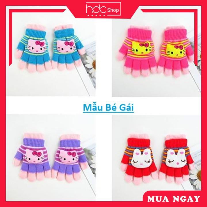 [GIÁ SỐC] Găng tay len 2in1 hình thú cute cho bé