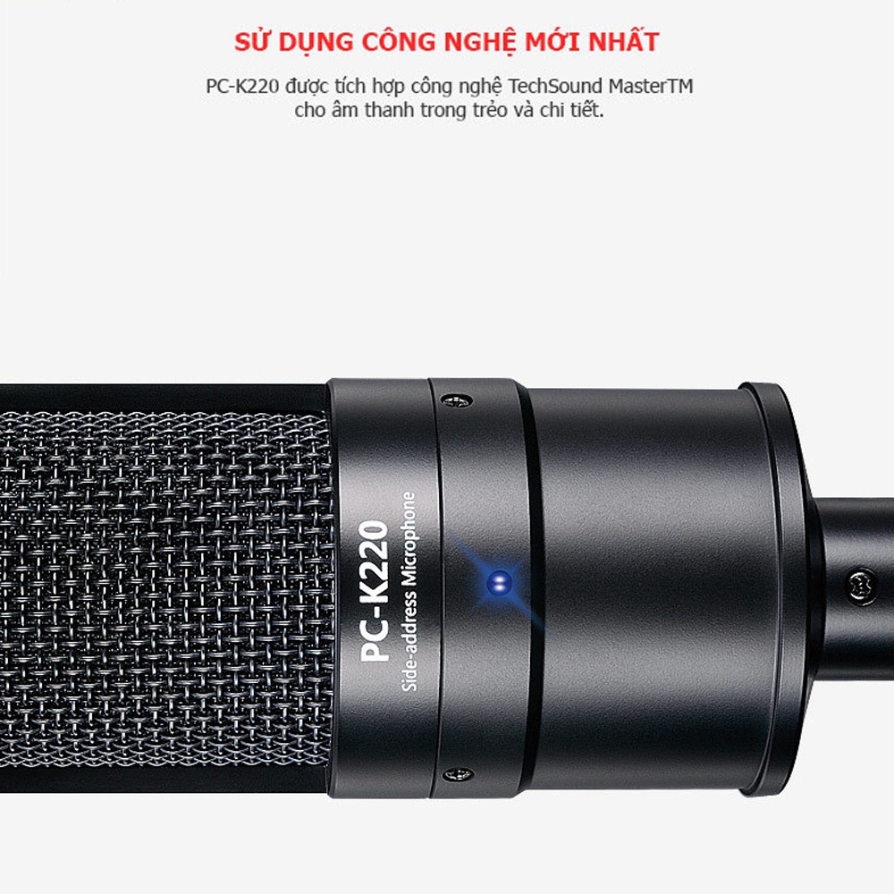 Mic Thu Âm TAKSTAR PC-K220USB , Micro hát livestream, thu âm chuyên nghiệp  [BẢO HÀNH 12 THÁNG]