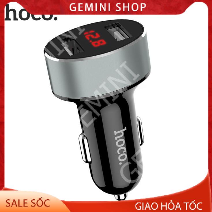 Tẩu sạc ô tô hiển thị đèn Led 2 Cổng Z26 Hoco GEMINI SHOP