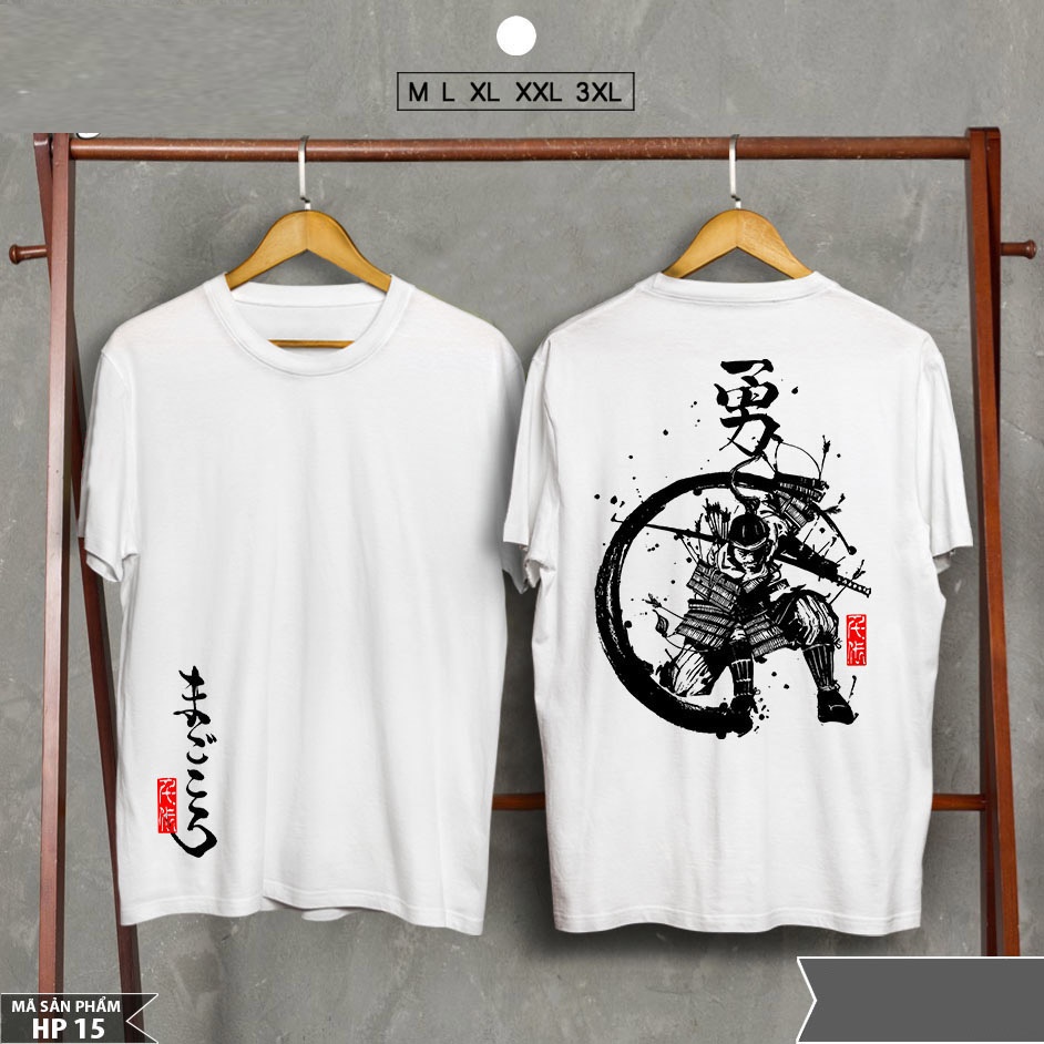 BST ÁO THUN NAM HỌA TIẾT THƯ PHÁP SAMURAI NHẬT CỰC CHẤT | FULL SIZE ĐẾN 100KG