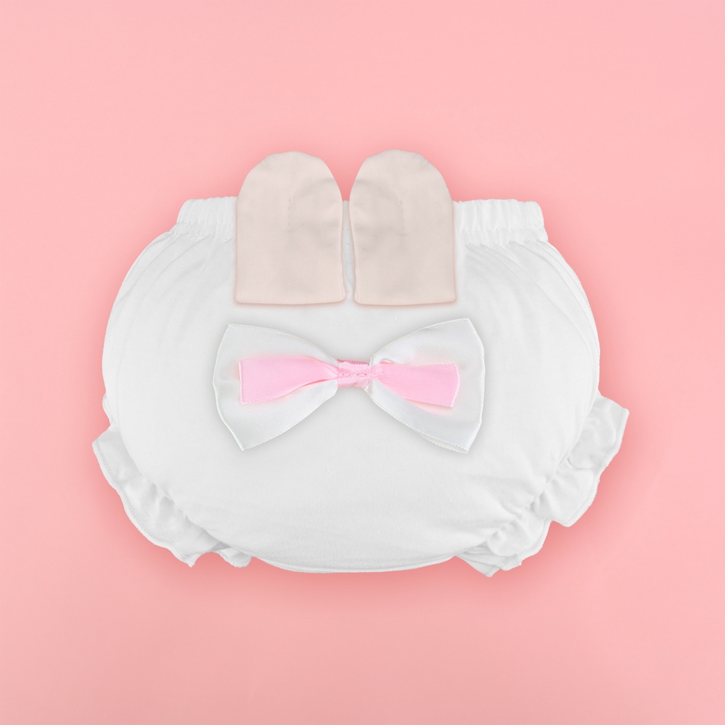 Quần lót tam giác Lucky Big Cat bằng vải cotton gắn nơ đáng yêu cho bé gái