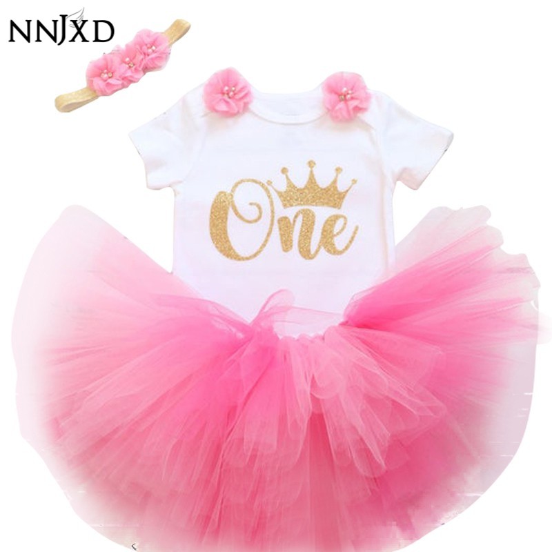 Set Trang Phục Dự Tiệc NNJXD Xinh Xắn Dành Cho Bé Gái Trong Dịp Sinh Nhật 1 Tuổi