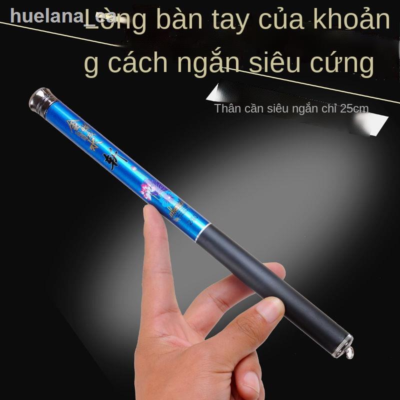 ✟❂﹍Cần câu nhập khẩu từ Nhật Bản Cần câu tay siêu ngắn Cần câu trẻ em Cần câu suối cầm tay mini Bộ cần câu