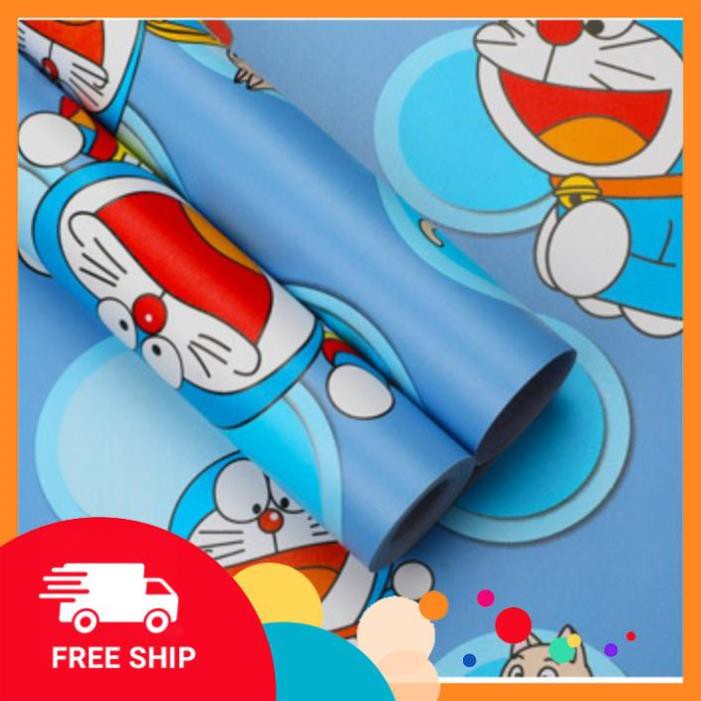 ⚡️𝗙𝗥𝗘𝗘𝗦𝗛𝗜𝗣⚡️ 10m Giấy dán tường hoạt hình Doremon tròn sẵn keo khổ rộng 45cm
