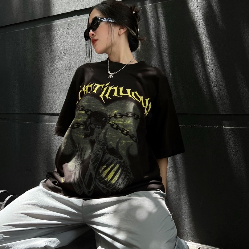 Áo thun Continuous - CTNS - SKELETON/ Black