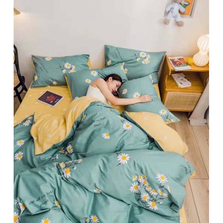 Bộ chăn ga gối poly nhập mẫu cúc hoạ mi