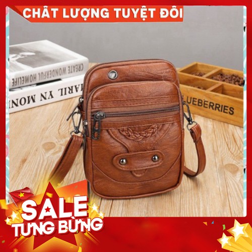 Túi đeo chéo da mềm đựng điện thoại phong cách Hàn Quốc siêu hot | BigBuy360 - bigbuy360.vn