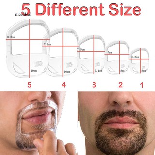 ♥ni 5 cái / bộ râu shaper goatee ria mép dụng cụ chải lông mặt mẫu tạo kiểu tóc