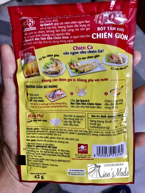 Bột chiên Gà giòn chuyên dụng Ajiquick