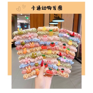 Buộc tóc vải nhúng gắn icon Hàn Quốc