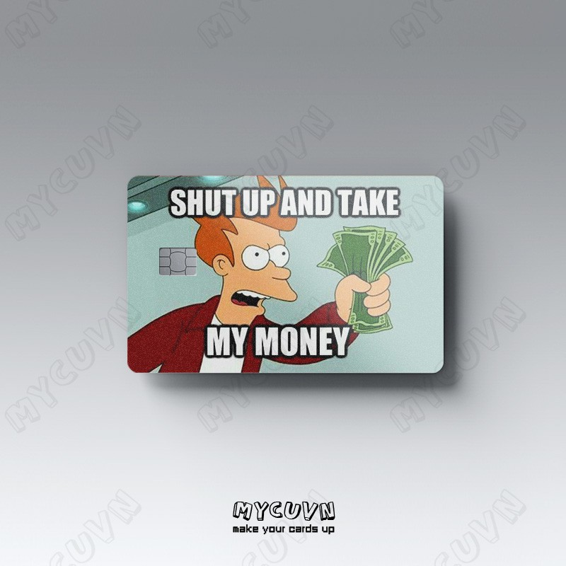 Miếng dán thẻ ngân hàng/dán thẻ ATM-MEME-Trang trí thẻ ATM, thẻ Xe, thẻ Thang Máy (Chống Nước, Chống Xước)