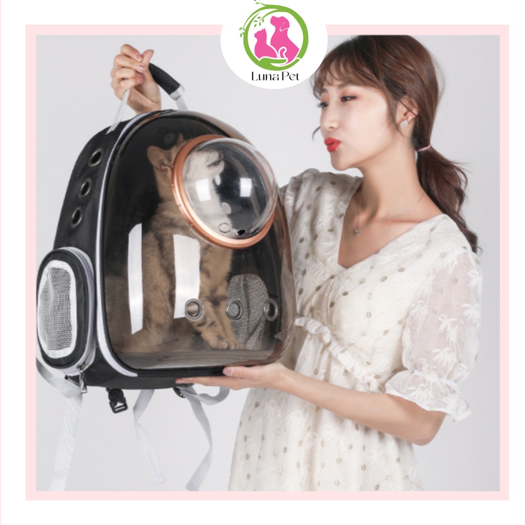 Balo phi hành gia giọt nước trong suốt, balo trong suốt vận chuyển thú cưng cho chó mèo